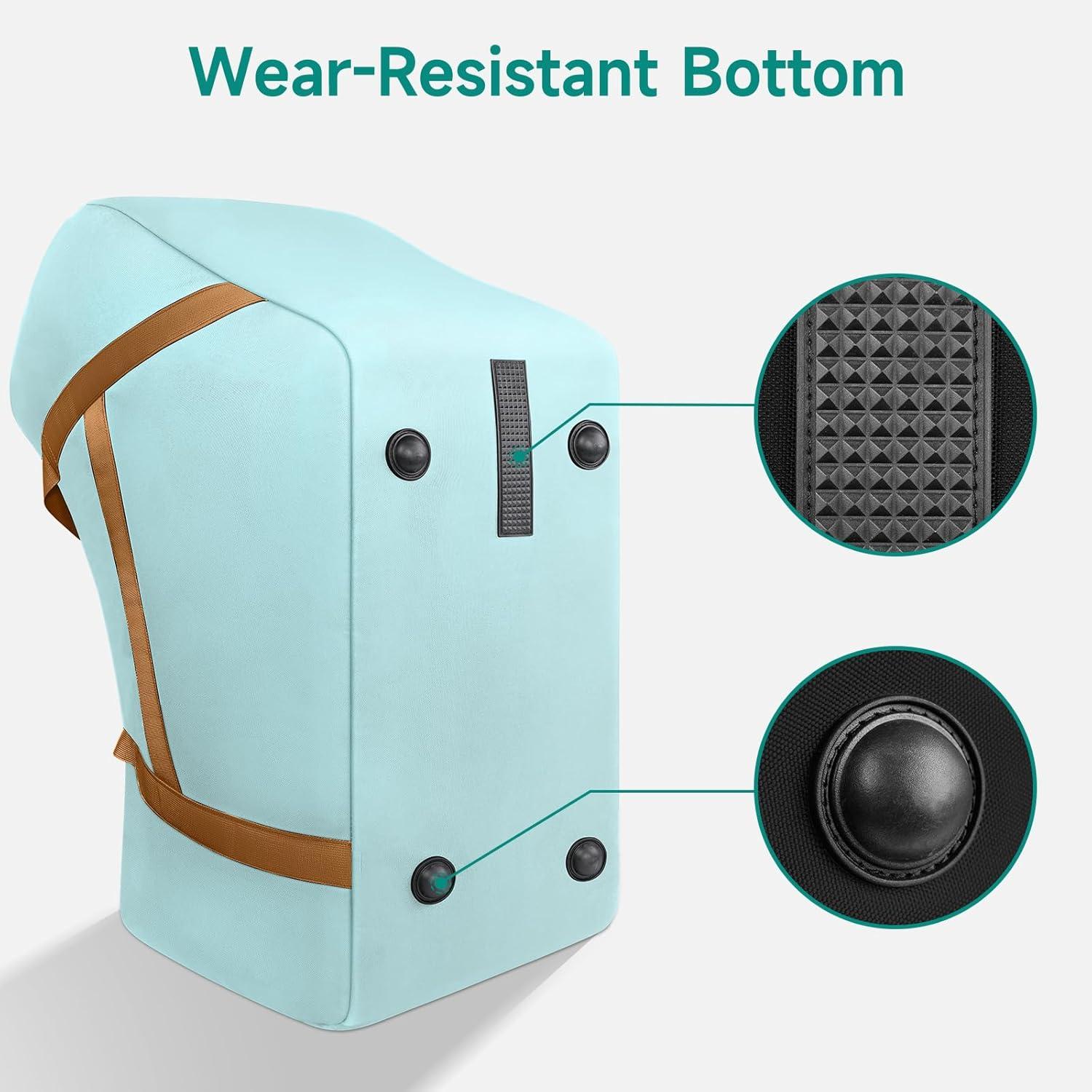 imageYOREPEK Infant Car Seat Travel Bag Compatible with All Nuna Pipa Car Seat and Base or Chicco KeyFit 30 and Base Padded Car Seat Bags for Air TravelCar Seat Gate Check Bag with 5 Protective FeetLight Cyan