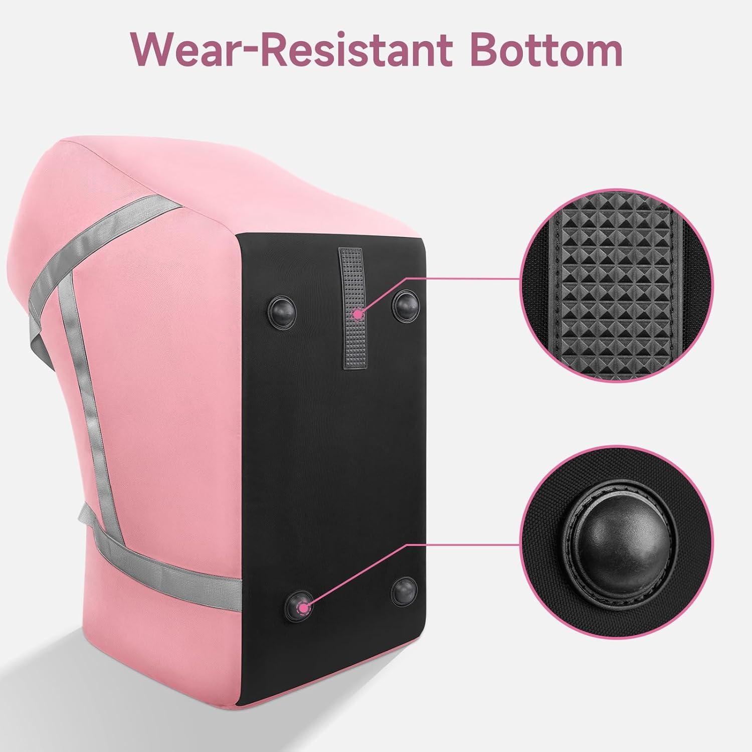 imageYOREPEK Infant Car Seat Travel Bag Compatible with All Nuna Pipa Car Seat and Base or Chicco KeyFit 30 and Base Padded Car Seat Bags for Air TravelCar Seat Gate Check Bag with 5 Protective FeetPink
