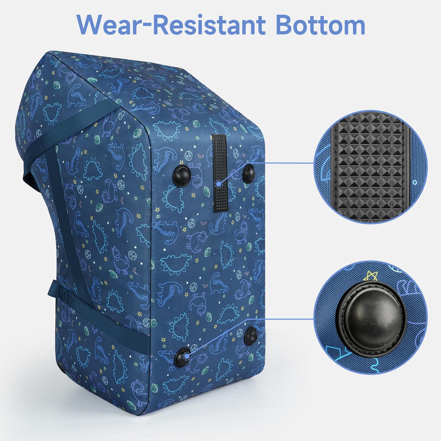 imageYOREPEK Infant Car Seat Travel Bag Compatible with All Nuna Pipa Car Seat and Base or Chicco KeyFit 30 and Base Padded Car Seat Bags for Air TravelCar Seat Gate Check Bag with 5 Protective FeetBlue
