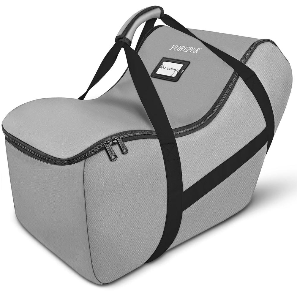 imageYOREPEK Infant Car Seat Travel Bag Compatible with All Nuna Pipa Car Seat and Base or Chicco KeyFit 30 and Base Padded Car Seat Bags for Air TravelCar Seat Gate Check Bag with 5 Protective FeetGrey