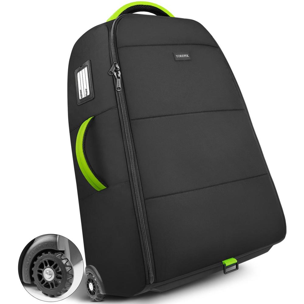 imageYOREPEK Padded Stroller Travel Bag with Wheels for Airplane Fits Nuna Mixx NextTriv NextRemove All Wheels with a Separate Pocket to Store Stroller Wheels Gate Check Stroller Bag for Air Travel