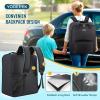 YOREPEK Backless Booster Car Seat Travel Bag Backpack for Airplane, Foldable Booster Car Seat Cover with Lauggage Strap, Compact Stroller Bag for Airplane Fits for Gb Pockit(All Black)(Black)