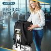 YOREPEK Backless Booster Car Seat Travel Bag Backpack for Airplane, Foldable Booster Car Seat Cover with Lauggage Strap, Compact Stroller Bag for Airplane Fits for Gb Pockit(All Black)(Black)