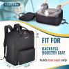 YOREPEK Backless Booster Car Seat Travel Bag Backpack for Airplane, Foldable Booster Car Seat Cover with Lauggage Strap, Compact Stroller Bag for Airplane Fits for Gb Pockit(All Black)(Black)