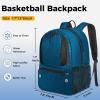YOREPEK Basketball Backpack, Lightweight Basketball Bag with Ball Holder & Shoes Compartment, Sports Backpack Training Equipment Fit Soccer Volleyball Football(Blue)