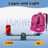 YOREPEK Basketball Backpack, Lightweight Basketball Bag with Ball Holder & Shoes Compartment, Sports Backpack Training Equipment Fit Soccer Volleyball Football(Pink)