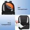 YOREPEK Basketball Backpack, Lightweight Basketball Bag with Ball Holder & Shoes Compartment, Sports Backpack Training Equipment Fit Soccer Volleyball Football(Black)
