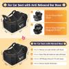 YOREPEK Car Seat Travel Bag Fits Infant Carseat with Anti-Rebound Bar Base, Padded Carseat Bags for Air Travel, Car Seat Airplane Cover with Side Pocket for Baby Essentials, Black(Black)