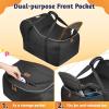 YOREPEK Car Seat Travel Bag Fits Infant Carseat with Anti-Rebound Bar Base, Padded Carseat Bags for Air Travel, Car Seat Airplane Cover with Side Pocket for Baby Essentials, Black(Black)