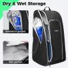 YOREPEK Football Bag for Equipment, Large Football backpack, Gear Bag for Shoulder Pads & Shoes Compartment, Insulated Pocket, Wet Dry Pocket, Fit baseball,basketball,soccer,black(Black)