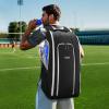 YOREPEK Football Bag for Equipment, Large Football backpack, Gear Bag for Shoulder Pads & Shoes Compartment, Insulated Pocket, Wet Dry Pocket, Fit baseball,basketball,soccer,black(Black)