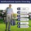 YOREPEK Golf Shoe Bag, with 3 Pockets for Socks, Gloves, Tees, Balls, Brush, Designed with a Buckle Top Carry Handle, Zippered Sport Shoe Carrier Bags with Ventilation, Golf Gifts for Men Unique,Blue(blue)