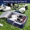 YOREPEK Golf Shoe Bag, with 3 Pockets for Socks, Gloves, Tees, Balls, Brush, Designed with a Buckle Top Carry Handle, Zippered Sport Shoe Carrier Bags with Ventilation, Golf Gifts for Men Unique,Blue(blue)