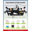YOREPEK Heavy Duty Double Stroller Organizer for Bob Duallie, Baby Jogger City Mini GT2 and Jeep,Stroller Caddy with Detachable Cooler Bag and Handbag,Stroller Storage Attachment for Baby Accessories(Black All)