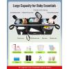 YOREPEK Heavy Duty Double Stroller Organizer for Bob Duallie, Baby Jogger City Mini GT2 and Jeep,Stroller Caddy with Detachable Cooler Bag and Handbag,Stroller Storage Attachment for Baby Accessories(Black)