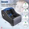 YOREPEK Infant Car Seat Travel Bag Backpack with Wheels, Fits for Doona Car Seat Stroller, Padded Carseat Bags for Air Travel with Shoulder Strap, Car Seat Storage Bag for Airplane with Side Pocket
