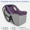YOREPEK Infant Car Seat Travel Bag Compatible with All Nuna Pipa Car Seat and Base or Chicco KeyFit 30 and Base, Padded Car Seat Bags for Air Travel,Car Seat Gate Check Bag with 5 Protective Feet(Grey)