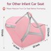 YOREPEK Infant Car Seat Travel Bag Compatible with All Nuna Pipa Car Seat and Base or Chicco KeyFit 30 and Base, Padded Car Seat Bags for Air Travel,Car Seat Gate Check Bag with 5 Protective Feet(Pink)