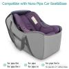 YOREPEK Infant Car Seat Travel Bag Compatible with All Nuna Pipa Car Seat and Base or Chicco KeyFit 30 and Base, Padded Car Seat Bags for Air Travel,Car Seat Gate Check Bag with 5 Protective Feet(Grey All)