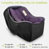 YOREPEK Infant Car Seat Travel Bag Compatible with All Nuna Pipa Car Seat and Base or Chicco KeyFit 30 and Base, Padded Car Seat Bags for Air Travel,Car Seat Gate Check Bag with 5 Protective Feet(Black All)