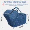 YOREPEK Infant Car Seat Travel Bag Compatible with All Nuna Pipa Car Seat and Base or Chicco KeyFit 30 and Base, Padded Car Seat Bags for Air Travel,Car Seat Gate Check Bag with 5 Protective Feet(Blue)