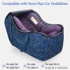 YOREPEK Infant Car Seat Travel Bag Compatible with All Nuna Pipa Car Seat and Base or Chicco KeyFit 30 and Base, Padded Car Seat Bags for Air Travel,Car Seat Gate Check Bag with 5 Protective Feet(Blue)