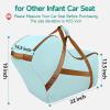 YOREPEK Infant Car Seat Travel Bag Compatible with All Nuna Pipa Car Seat and Base or Chicco KeyFit 30 and Base, Padded Car Seat Bags for Air Travel,Car Seat Gate Check Bag with 5 Protective Feet(Light Cyan)