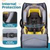 YOREPEK Padded Car Seat Travel Bag for Airplane Travel Compatible with Chicco, Britax, Nuna Rava, Sturdy Car Seat Backpack for Airport with Wear-Resistant Bottom, Large Carseat Cover for Baby Travel(Black All)