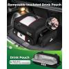 YOREPEK Upgraded Golf Trunk Organizer, Christmas Gifts for Golfers, with Removable Insulated Pouch&Dust-Proof Protective Layer, Multi-Compartment fits 2 Pairs of Shoes, Golf Accessories(Black White)