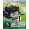 YOREPEK Upgraded Golf Trunk Organizer, Christmas Gifts for Golfers, with Removable Insulated Pouch&Dust-Proof Protective Layer, Multi-Compartment fits 2 Pairs of Shoes, Golf Accessories(Black)