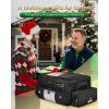 YOREPEK Upgraded Golf Trunk Organizer, Christmas Gifts for Golfers, with Removable Insulated Pouch&Dust-Proof Protective Layer, Multi-Compartment fits 2 Pairs of Shoes, Golf Accessories(Black White)