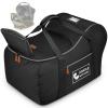 YOREPEK Car Seat Travel Bag Fits Infant Carseat with Anti-Rebound Bar Base, Padded Carseat Bags for Air Travel, Car Seat Airplane Cover with Side Pocket for Baby Essentials, Black(Black)