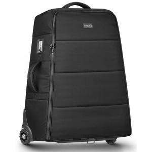 YOREPEK Stroller Bag Compatible with UPPAbaby Vista V2/V3 and Cruz V2 (No Wheel Removal Needed), Padded Stroller Travel Bag with Wheels, Foldable Stroller Cover with Storage Pocket, All Black(Black)