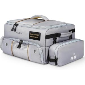 YOREPEK Upgraded Golf Trunk Organizer, Christmas Gifts for Golfers, with Removable Insulated Pouch&Dust-Proof Protective Layer, Multi-Compartment fits 2 Pairs of Shoes, Golf Accessories(Gray)