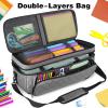 YOREPEK Carrying Case for Cricut Maker 4, Maker 3, Explore 4, Explore 3, Air 2, Die Cut Machine Dust Cover, Large Travel Bag with Cutting Mat Storage, Tote Bag for Tools Accessories, Floral(Grey)