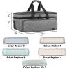 YOREPEK Carrying Case for Cricut Maker 4, Maker 3, Explore 4, Explore 3, Air 2, Die Cut Machine Dust Cover, Large Travel Bag with Cutting Mat Storage, Tote Bag for Tools Accessories, Floral(Grey)