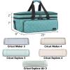 YOREPEK Carrying Case for Cricut Maker 4, Maker 3, Explore 4, Explore 3, Air 2, Die Cut Machine Dust Cover, Large Travel Bag with Cutting Mat Storage, Tote Bag for Tools Accessories, Floral(Green)