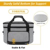 YOREPEK 2 Layer Slow Cooker Carrier, Compatible with 6, 7, 8 Quart Crock-Pot, Insulated Large Slow Cooker Travel Bag with Bottom Pad Lid Fasten Straps, for Family Gathering Potluck, Gifts for Women(Gray)