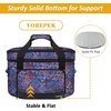 YOREPEK 2 Layer Slow Cooker Carrier, Compatible with 6, 7, 8 Quart Crock-Pot, Insulated Large Slow Cooker Travel Bag with Bottom Pad Lid Fasten Straps, for Family Gathering Potluck, Gifts for Women(Colorful)