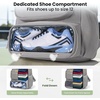 YOREPEK Pickleball Bag Backpack, Large Capacity Holds 4 Paddles with Padded Protection, 10 Pockets with Shoe Compartment for Pickleball Accessories, Organized Pickleball Bags for Women Men, Grey