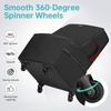 YOREPEK Car Seat Travel Bag with 4 Spinner Wheels & Stable Base | Padded Carseat Bags for Air Travel with Shoulder Straps, Car Seat Carrier for Airport with Extra Pocket for Baby Essentials(Black&Red)