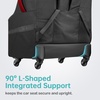 YOREPEK Car Seat Travel Bag with 4 Spinner Wheels & Stable Base | Padded Carseat Bags for Air Travel with Shoulder Straps, Car Seat Carrier for Airport with Extra Pocket for Baby Essentials(Black&Red)
