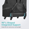 YOREPEK Car Seat Travel Bag with 4 Spinner Wheels & Stable Base | Padded Carseat Bags for Air Travel with Shoulder Straps, Car Seat Carrier for Airport with Extra Pocket for Baby Essentials(Black)