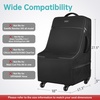 YOREPEK Car Seat Travel Bag with 4 Spinner Wheels & Stable Base | Padded Carseat Bags for Air Travel with Shoulder Straps, Car Seat Carrier for Airport with Extra Pocket for Baby Essentials(Black)