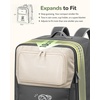 YOREPEK Expandable Padded Stroller Travel Bag for Airplane with Pocket | Fits Compact Fold Strollers, for Nuna Trvl, UPPAbaby Minu, Graco Ready2Jet, Backpack Style with Tracker Pocket for AirTag(Grey)