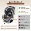 YOREPEK Foldable Car Seat Travel Bag for Airplane with 2 Wheels | Rolling Car Seat Carrier for Airport, 2 Pockets for Baby Essentials, Padded Carseat Bags for Air Travel, Backpack Straps