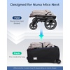 YOREPEK Padded Stroller Travel Bag with 2 Large Wheels | for Nuna Mixx Next(No Wheel Removal), Foldable Stroller Bag for Airplane, 2 Extra Pockets & Slot for AirTag, a Drawstring Bag