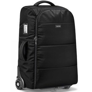 YOREPEK Padded Stroller Travel Bag with 2 Smooth Wheels | for UPPAbaby Vista V2/V3 & Cruz V2 (Rear Wheels Removal Needed), Wheels Storage Bag, Dual Handles, Quick Roll-up Foldable