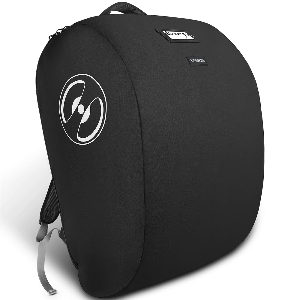 image:imageYOREPEK Padded Car Seat Stroller Travel Bag for Air Travel Gate Check for Doona Evenflo Shyft Dualride with Base Infant Car Seat Trave Bag Lockable Zipper Soft Backpack Straps FoldableBlack