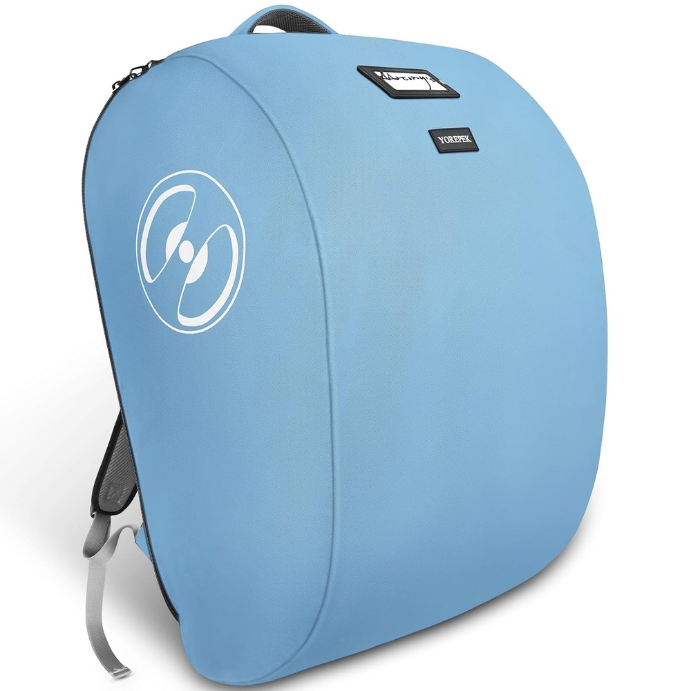 image:imageYOREPEK Padded Car Seat Stroller Travel Bag for Air Travel Gate Check for Doona Evenflo Shyft Dualride with Base Infant Car Seat Trave Bag Lockable Zipper Soft Backpack Straps FoldableOcean Blue
